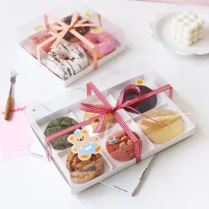 5 Pcs Transparent Mousse Cake Packaging Boxes – Clear Pastry Containers for Afternoon Tea, Dessert Display, Birthday Celebrations, Wedding Parties, and Elegant Bakery Gift Presentation