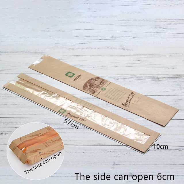 Oil Resistant Kraft Paper Bread Bags 🥖 – 50Pcs with Transparent Window for Baguette Baking, Pastries, Party Favors & Bakery Packaging, Multiple Sizes Available, Food Safe & Eco-Friendly - 图片 18