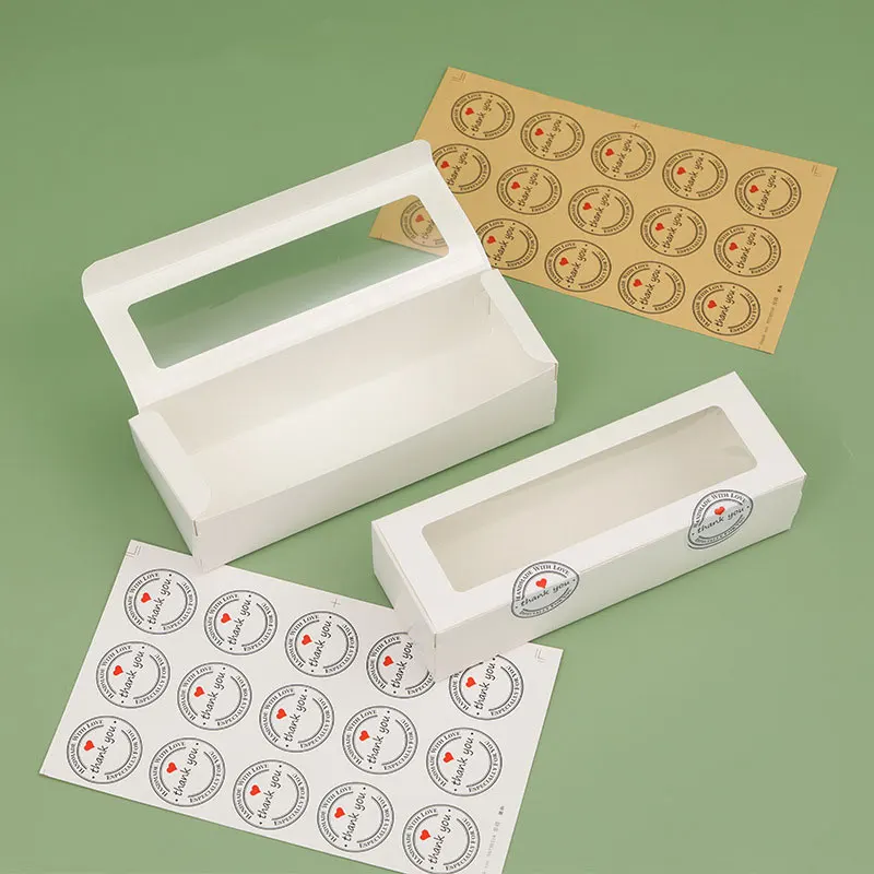 10/20/30/50 Pcs Kraft Paper Gift Boxes with Transparent Window, Dessert and Candy Packaging Containers for Weddings, Birthdays, Parties, Baking, Cake Presentation, and Holiday Favors - 图片 6