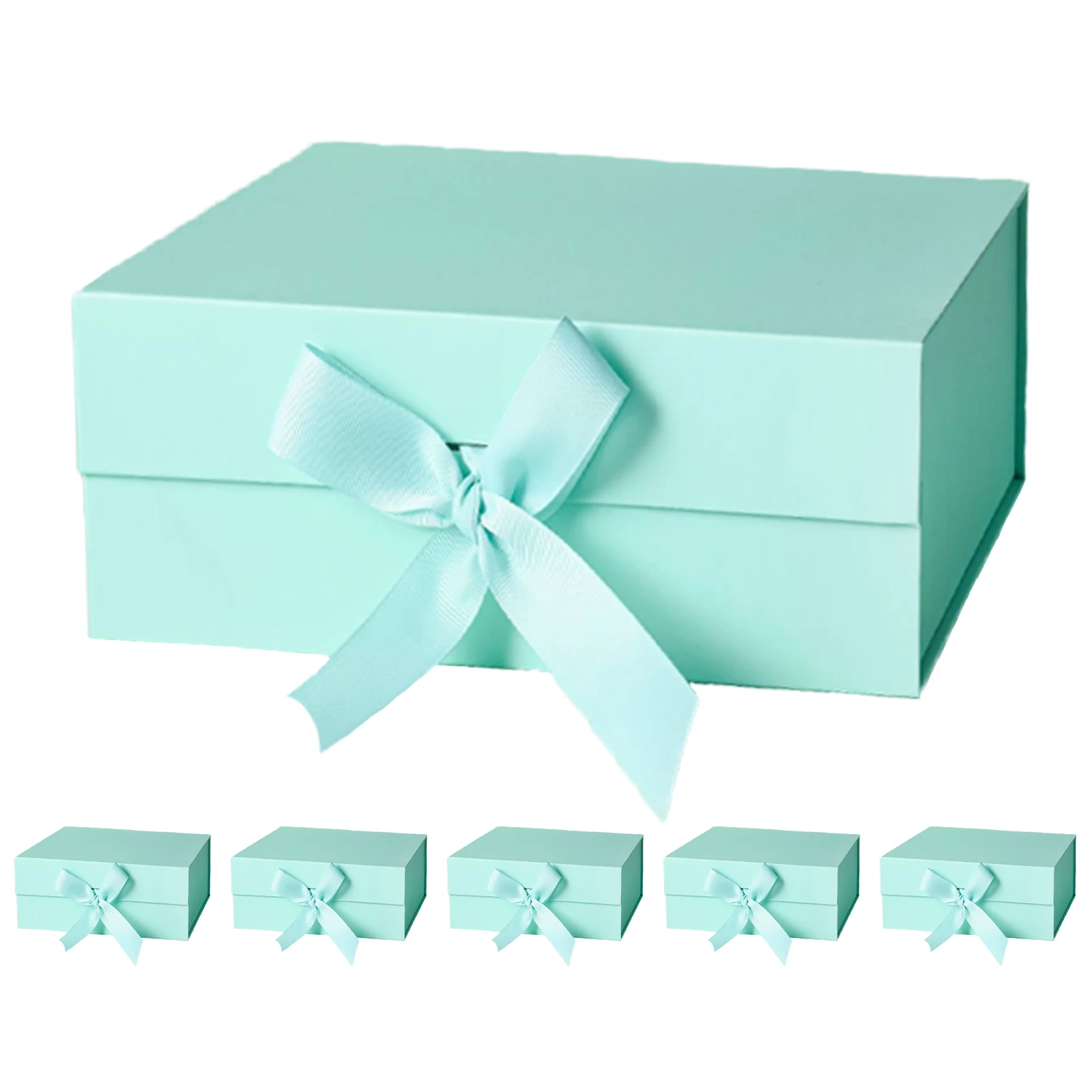 10-1Pcs Magnetic Closure Gift Packaging Box with Ribbon | Collapsible Box with Lid for Wedding Gift Wrap, Bridesmaid Proposal, Birthday, Party Favor | Reusable Magnetic Foldable Box - 图片 9