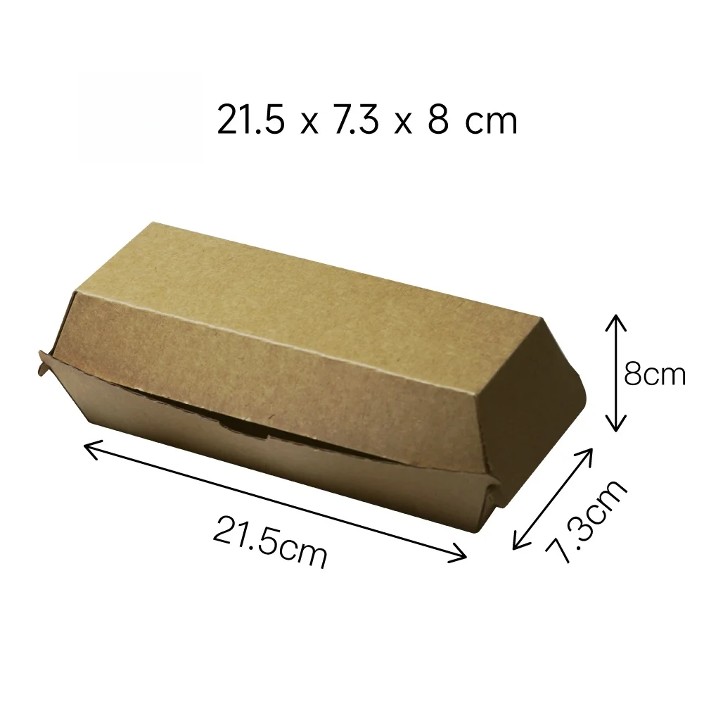 Food-Grade Thickened Corrugated Paper Hamburger and Hot Dog Boxes, Disposable Takeout Lunch Boxes for Fried Chicken, Sandwiches, Snacks, and Fast Food Packaging - 图片 9