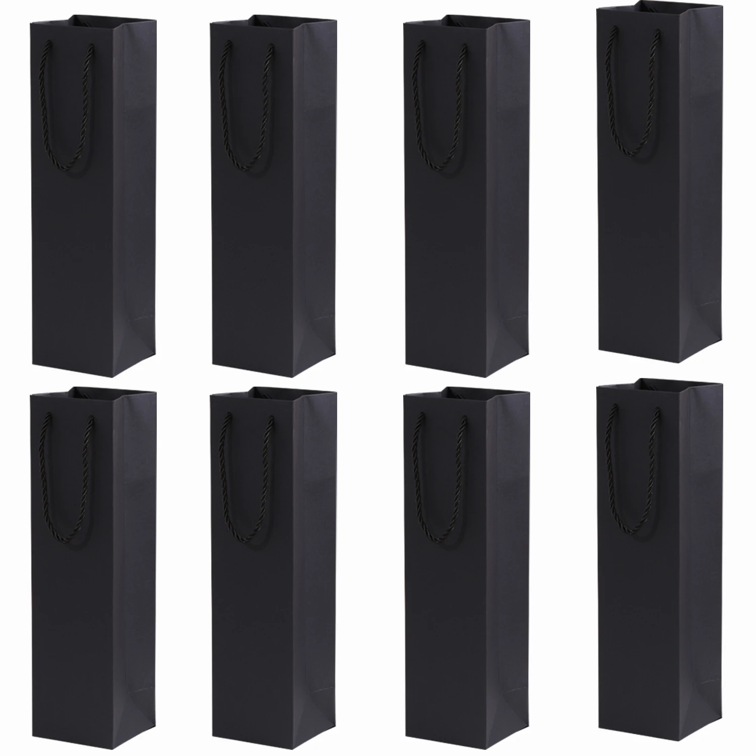 7/8 PCS Solid Color Thickened Wine Bags, Elegant Reusable Cardboard Tote Gift Bags for Weddings, Parties, and Birthdays – Eco-Friendly Wine Packaging, Durable & Stylish Gift Bags for Bottled Drinks - 图片 7