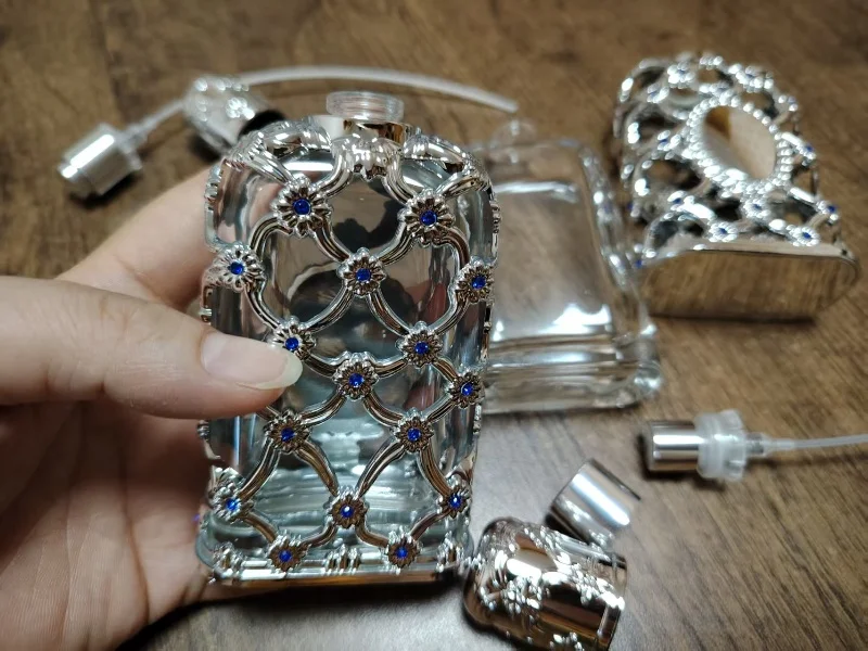 2/10pcs 2025 Premium 50ml Empty Glass Spray Bottle Set – Thickened Clear Refillable Containers with Crimp Neck and Bayonet Atomizer, Portable Luxury Packaging Solution for Fragrance, Cosmetic, and Travel Use 4