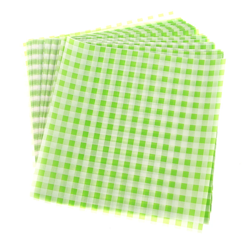 50 Sheets Greaseproof Wax Paper – Multi-Color Oil-Proof Food Wrapping Sheets for Sandwich, Burger, Fries, Bread, Macarons, Pizza, Desserts – Baking & Kitchen Packaging Supplies 50pcs - 图片 10