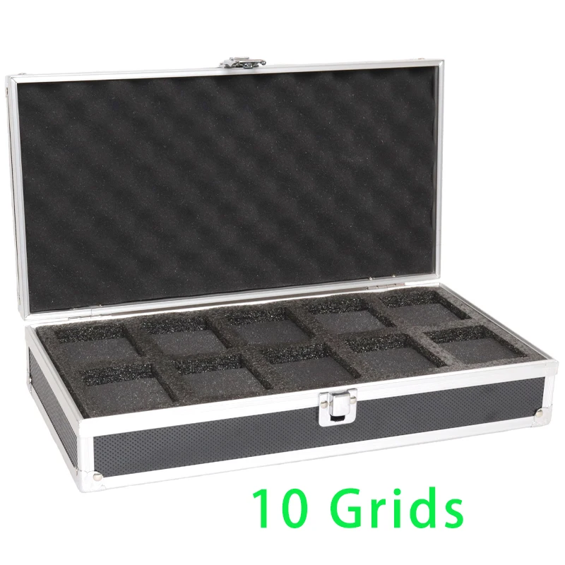 Large Capacity Aluminum Watch Organizer Box – 10/12/18 Slot Black Alloy Collection Case with Transparent Lid | Portable Multi-Watch Display Storage Gift Box for Men’s & Women’s Watch Collections - 图片 9