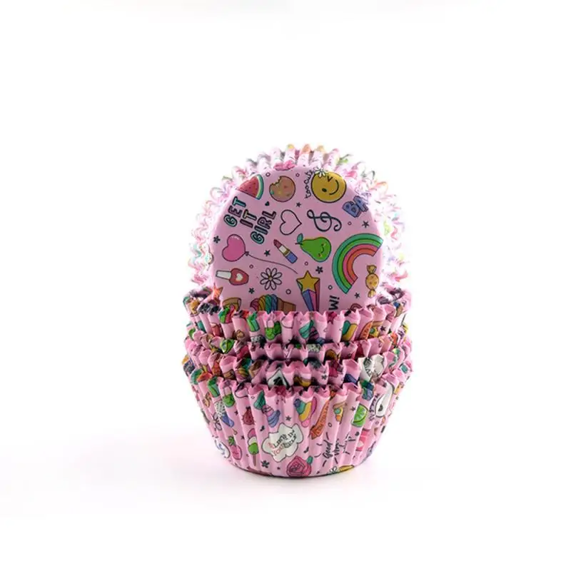 100pcs Greaseproof Paper Cupcake Liners – Oil-Resistant Muffin Cups for Baking, Party Trays, Cakes, Desserts, Homemade Cupcakes, DIY Baking Tools, Modern Minimalist Style - 图片 13