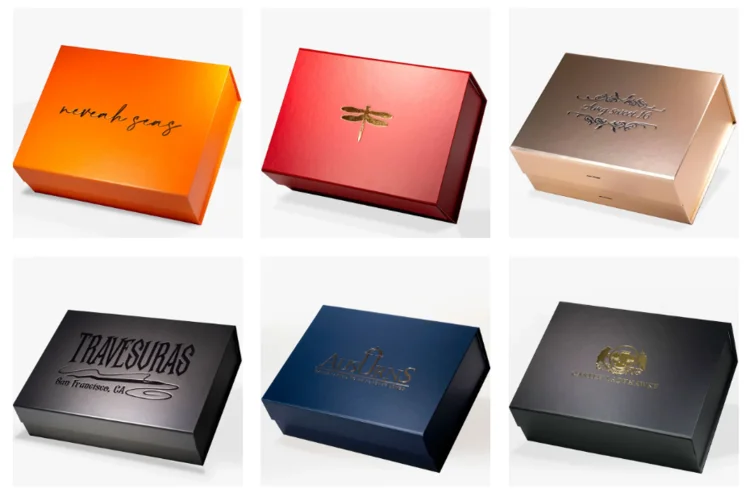 A5 Deep Luxury Magnetic Closure Gift Box – Custom Logo Rigid Packaging with Half Magnetic Flap, Matte Lamination, Eco-Friendly Foldable Design for Wedding, Birthday, and Business Gift Presentation