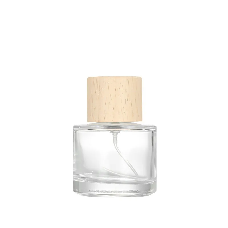 10pcs Transparent Glass Perfume Bottles with Wooden Cap – Empty 30ml 50ml 100ml Bayonet-Style Spray Atomizer Containers for Cologne, Fragrance, Essential Oils, and Cosmetic Packaging - 图片 6