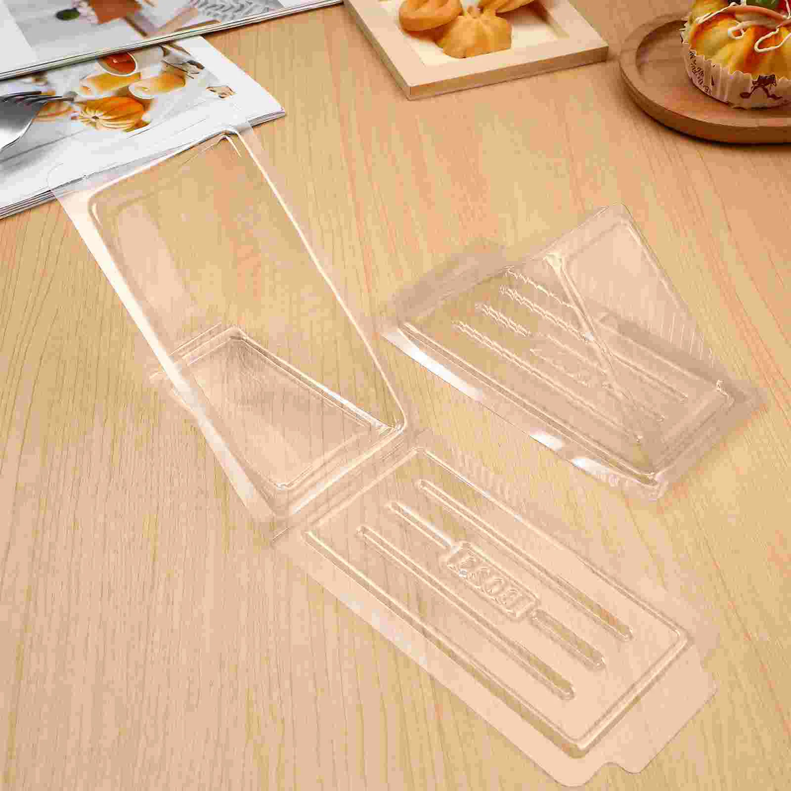 50-Pack Clear Plastic Sandwich Boxes with Lids – Disposable Mini Food Containers for Triangle Cakes, Burgers, Cupcakes, and Sandwiches – Ideal for Weddings, Birthdays, Baby Showers, and Party Catering - 图片 4