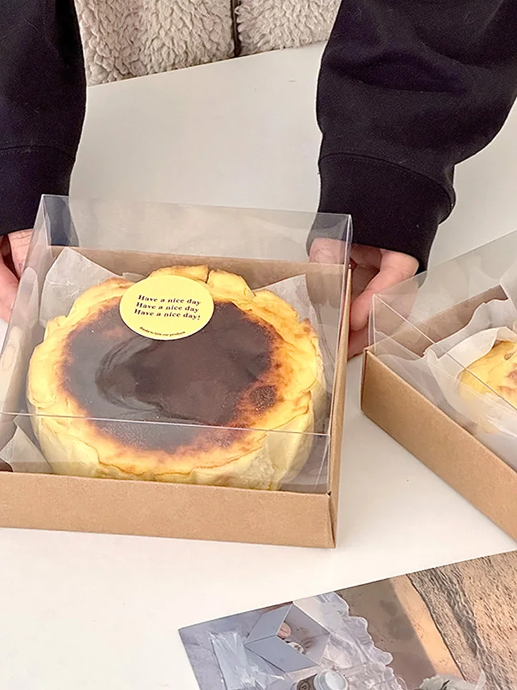 Transparent Cake Packaging Box 🎂 – 4 & 6 Inch Sturdy, Lightweight, Korean Style DIY Chiffon & Light Cheese Cake Box for Bakery & Kitchen Use - 图片 2