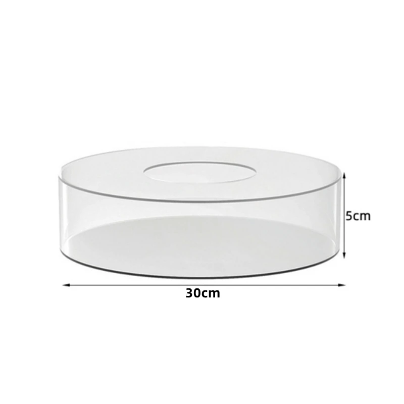 Acrylic Cake Display Board Round Cake Edge Smoother Tray, Clear DIY Refillable Cake Base Stand for Wedding, Birthday, Party, and Dessert Decoration Tools - 图片 15