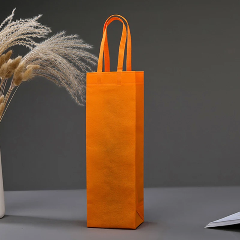 Durable Non-Woven Wine Gift Bag – Waterproof Single or Double Bottle Champagne & Beer Tote with Top Handle, Foldable Reusable Bottle Carrier for Weddings, Parties, Banquets, Home, Office & Travel - 图片 10