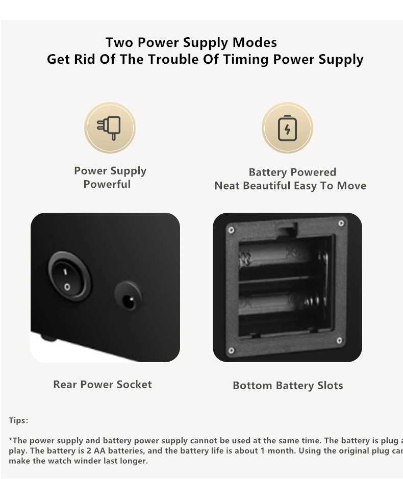 Luxury Wooden Single Automatic Watch Winder with Silent Mabuchi Motor, Glass Display Case, Battery or Adapter Powered Storage Box, Elegant Rotation Shaker for Mechanical Timepieces and Safe Jewelry Holder 4