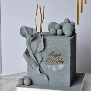 New Design Rectangle Side Acrylic Gold Happy Birthday Cake Topper Elegant Laser-cut Decorative Packaging for Baking Party Supplies Wedding Birthday Cake Decoration Accessories