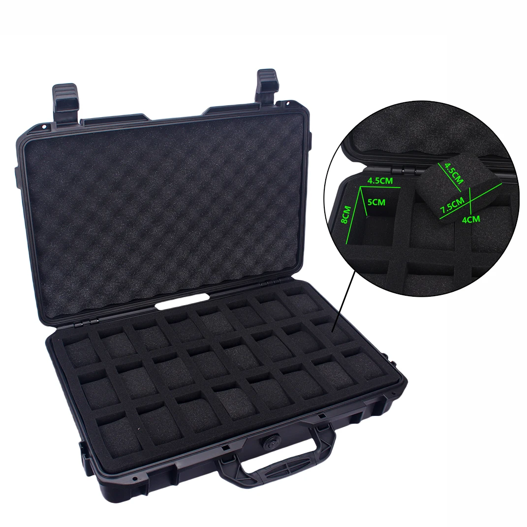 24-Slot Portable Plastic Watch Case – Waterproof and Durable Storage Box for Watches, Jewelry, Accessories, Travel Organizer, Tool Box for Watch Collectors and Personal Use