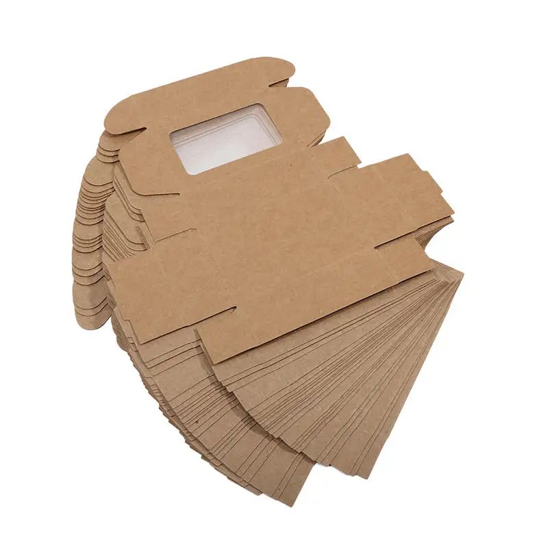 25Pcs Kraft Paper Boxes with Clear Window, Homemade Cookie and Candy Packaging Containers, Birthday Gift Boxes, DIY Dessert and Party Favor Packaging, Sturdy and Elegant - 图片 6