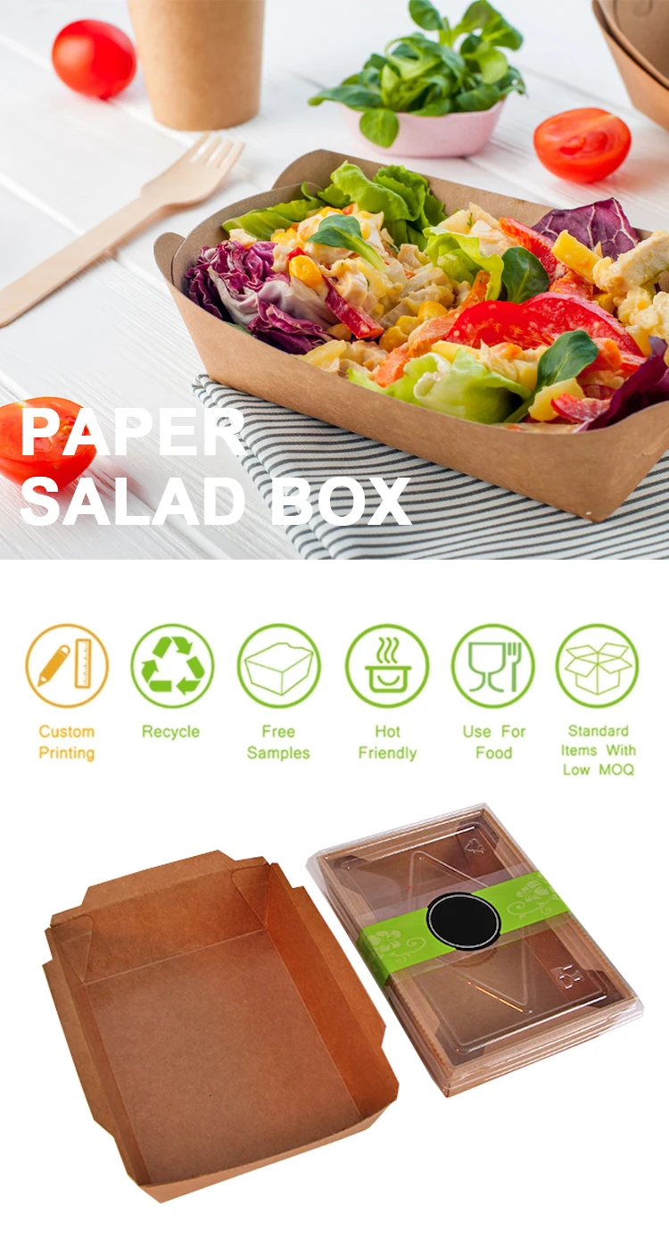 Disposable Kraft Paper Snack Tray Food Boat for Takeaway French Fries Hot Dogs Salad Eco-Friendly Food Packaging Custom Logo Printing Available 3