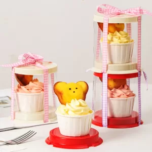 10pcs Transparent Plastic Cupcake Packaging Boxes, Dessert Gift Boxes for Cake, Party, Wedding, Birthday, Baking Decoration Supplies, Reusable Clear PET Containers