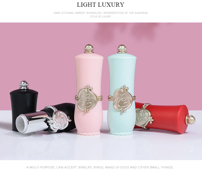 10 20 30 50 100 Pcs 4g Empty Lip Balm Tube Plastic Lipstick Container DIY Lip Gloss Stick Case Refillable PP Cosmetic Packaging Vintage Style Lipstick Shell Portable Makeup Tube Dispenser 2