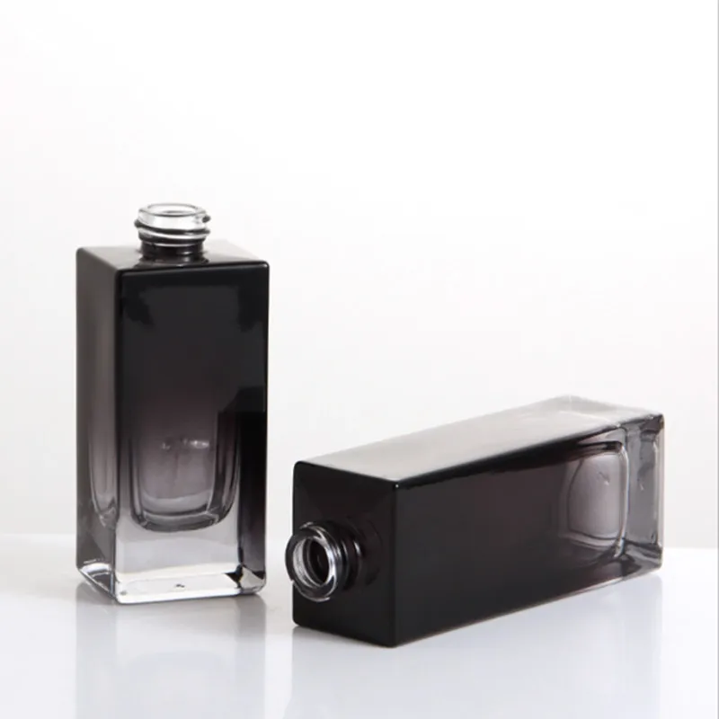 7PCS Cosmetic Container Set – 30/50G Cream Jars, 20–120ML Lotion Pump and Serum Bottles, Clear and Black Glass Refillable Travel-Ready Portable Bottles for Skincare, Retail Display, Gifting and Boutique Packaging 2