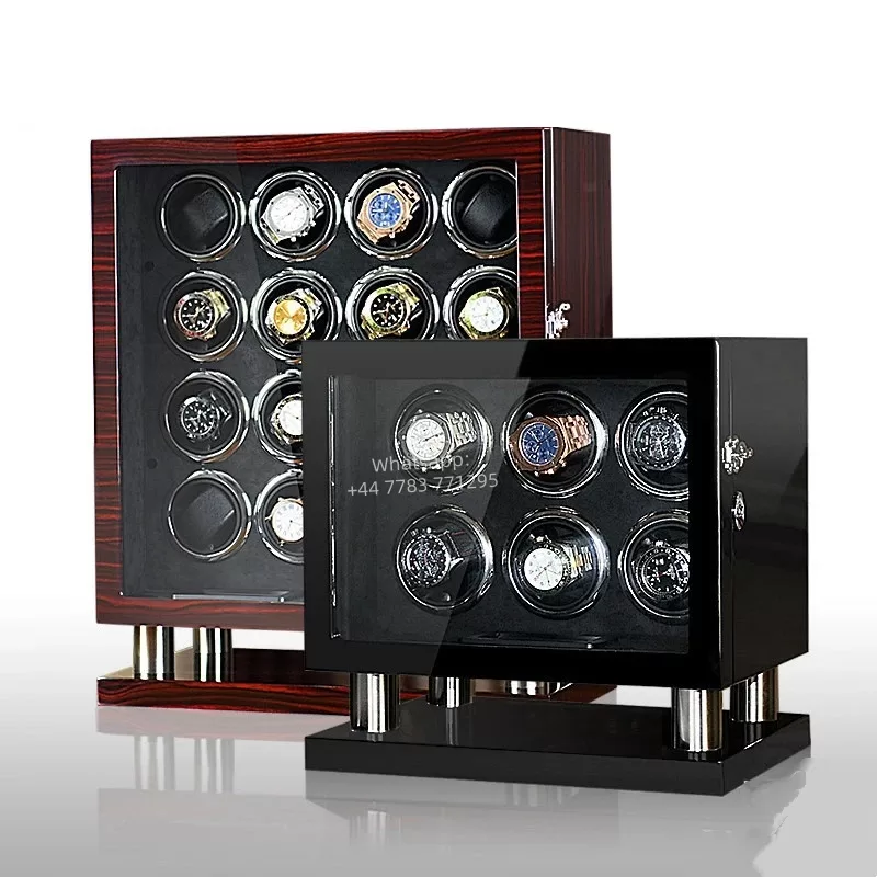 Luxury 4-Slot Automatic Watch Winder with Silent Mabuchi Motor, Touch Screen Display, W... - SKU LAWW1026 - UGI Packaging