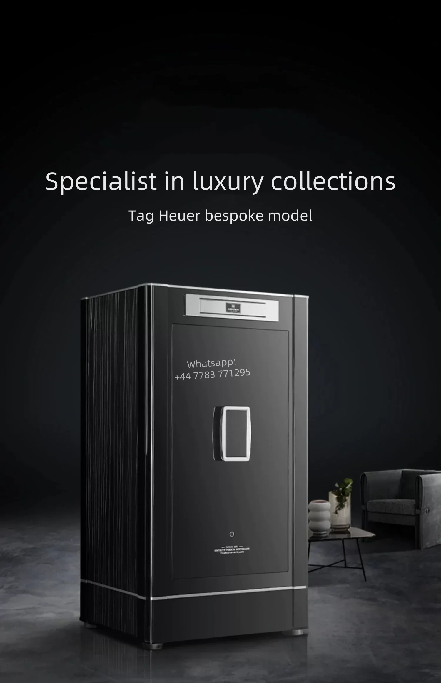 Luxury Leather Watch Winder Safe with 4-Slot Storage, Fingerprint Unlock, Fireproof &am... - SKU LAWW1820 - UGI Packaging