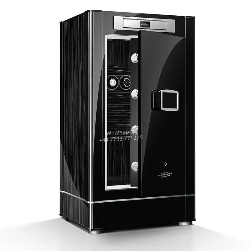 Luxury Leather Watch Winder Safe with 4-Slot Storage, Fingerprint Unlock, Fireproof &am... - SKU LAWW1820 - UGI Packaging