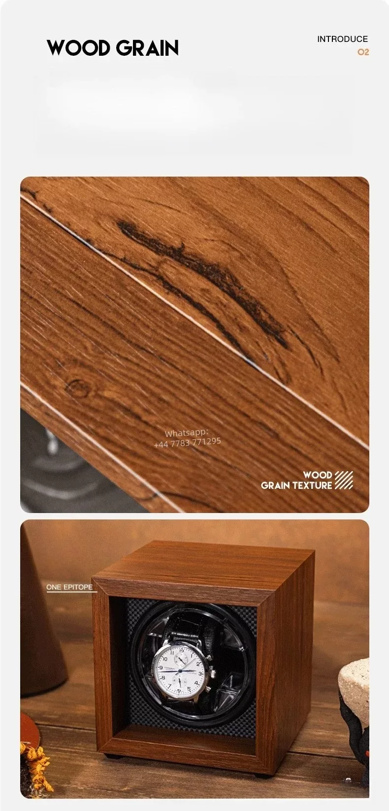 Luxury 1,2,4,6-Slot Wooden Automatic Watch Winder Box with Clear Glass Display, Custom ... - SKU LAWW0855 - UGI Packaging