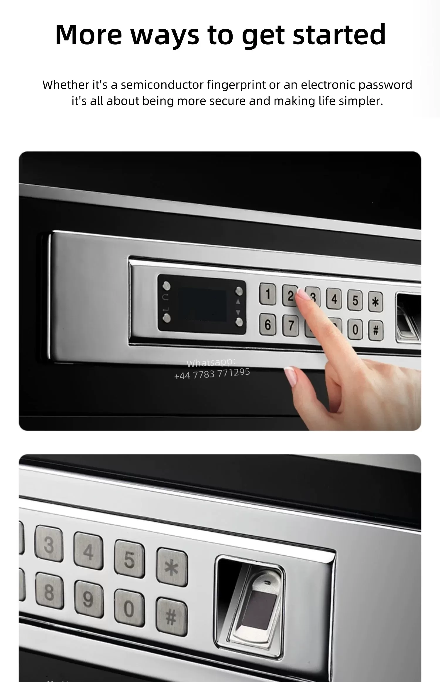 Luxury Leather Watch Winder Safe with 4-Slot Storage, Fingerprint Unlock, Fireproof &am... - SKU LAWW1820 - UGI Packaging