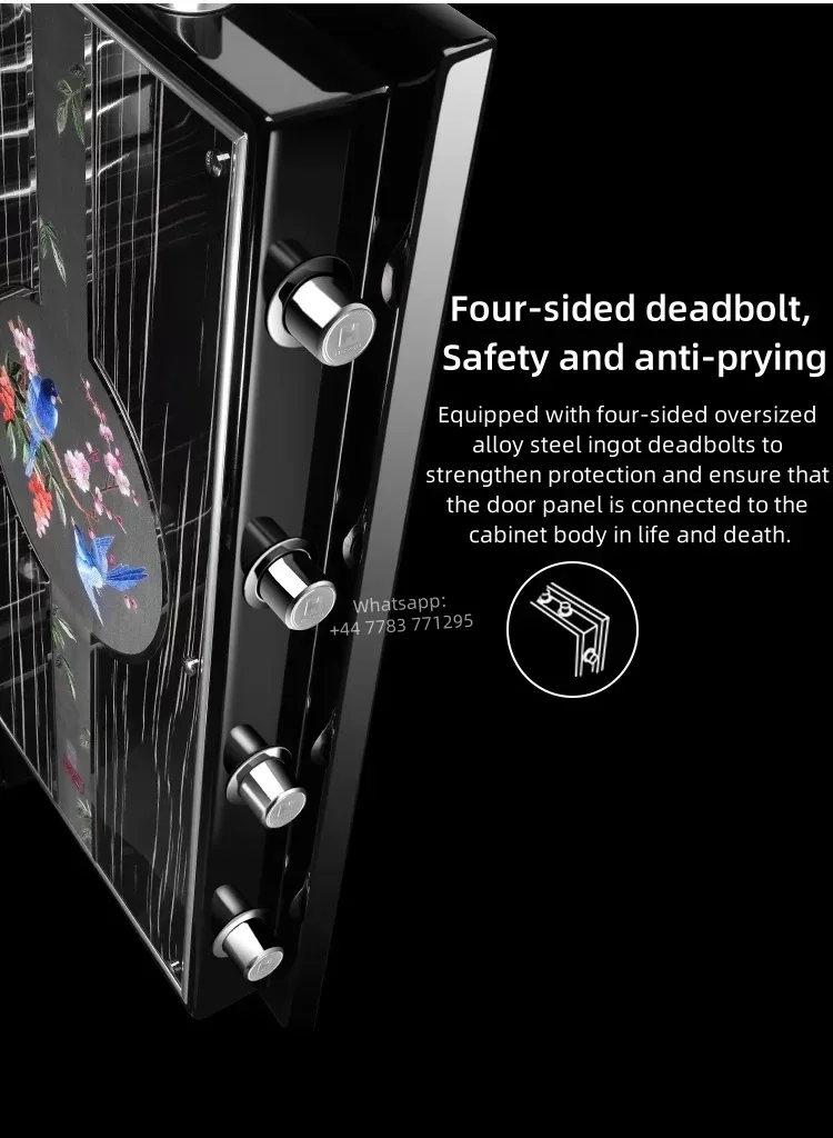 Luxury Leather Watch Winder Safe with 4-Slot Storage, Fingerprint Unlock, Fireproof &am... - SKU LAWW1820 - UGI Packaging