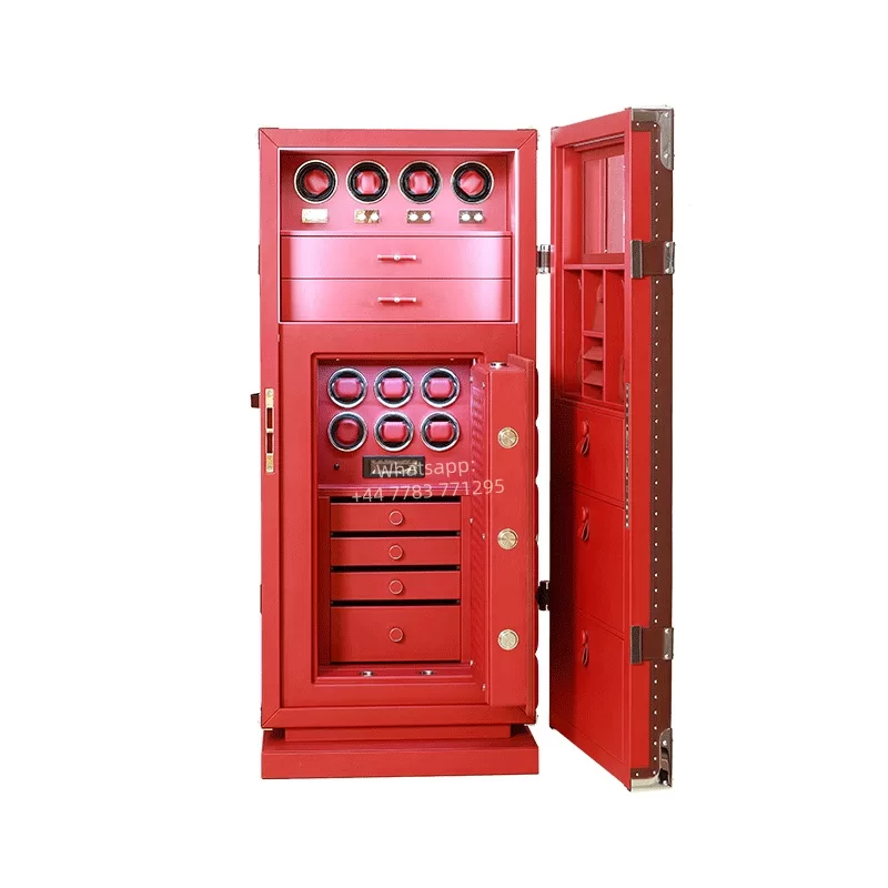 Luxury Fingerprint Safe with Double Watch Winder for 4/6/8/12/24 Timepieces, Fireproof Jewelry and Cash Cabinet, Secure Storage for Gold, Patents and Valuables, OEM & ODM Orders Supported - 图片 19