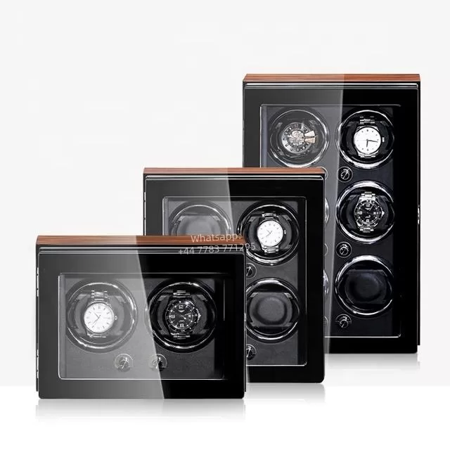 Large Capacity Automatic Watch Winder Cabinet with Piano Lacquer Finish, Rectangular Wooden Multifunction Storage Box for Mechanical Watches, Jewelry & Timepieces, OEM/ODM Customizable, CE Certified - 图片 4