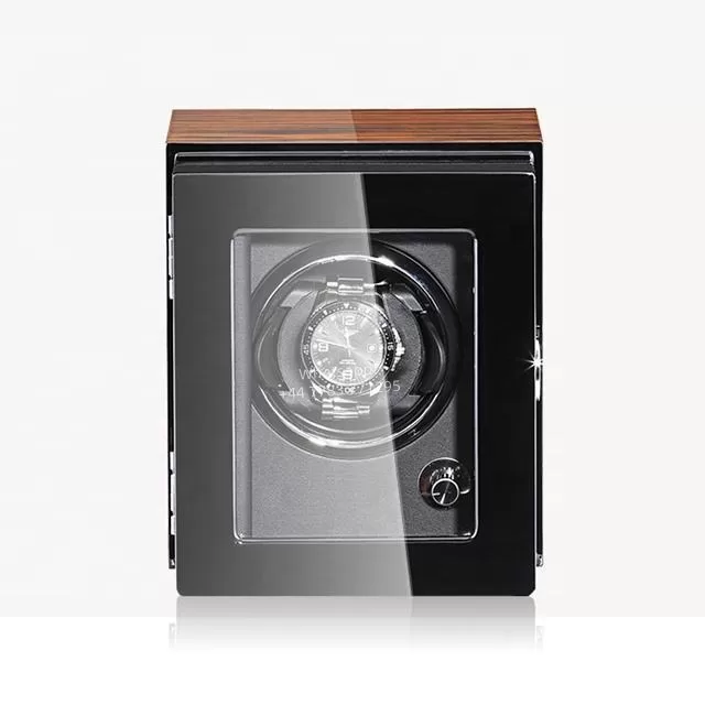 Large Capacity Automatic Watch Winder Cabinet with Piano Lacquer Finish, Rectangular Wooden Multifunction Storage Box for Mechanical Watches, Jewelry & Timepieces, OEM/ODM Customizable, CE Certified - 图片 5