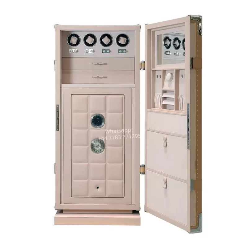 Luxury Fingerprint Safe with Double Watch Winder for 4/6/8/12/24 Timepieces, Fireproof Jewelry and Cash Cabinet, Secure Storage for Gold, Patents and Valuables, OEM & ODM Orders Supported - 图片 16