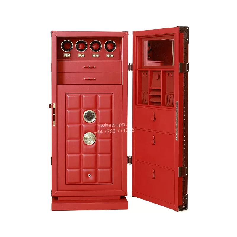 Luxury Fingerprint Safe with Double Watch Winder for 4/6/8/12/24 Timepieces, Fireproof Jewelry and Cash Cabinet, Secure Storage for Gold, Patents and Valuables, OEM & ODM Orders Supported - 图片 15