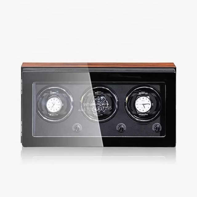 Large Capacity Automatic Watch Winder Cabinet with Piano Lacquer Finish, Rectangular Wooden Multifunction Storage Box for Mechanical Watches, Jewelry & Timepieces, OEM/ODM Customizable, CE Certified - 图片 7