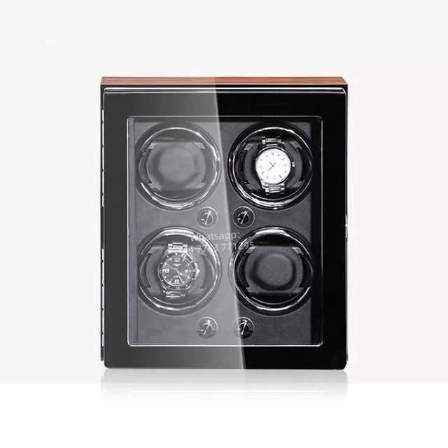 Large Capacity Automatic Watch Winder Cabinet with Piano Lacquer Finish, Rectangular Wooden Multifunction Storage Box for Mechanical Watches, Jewelry & Timepieces, OEM/ODM Customizable, CE Certified - 图片 8
