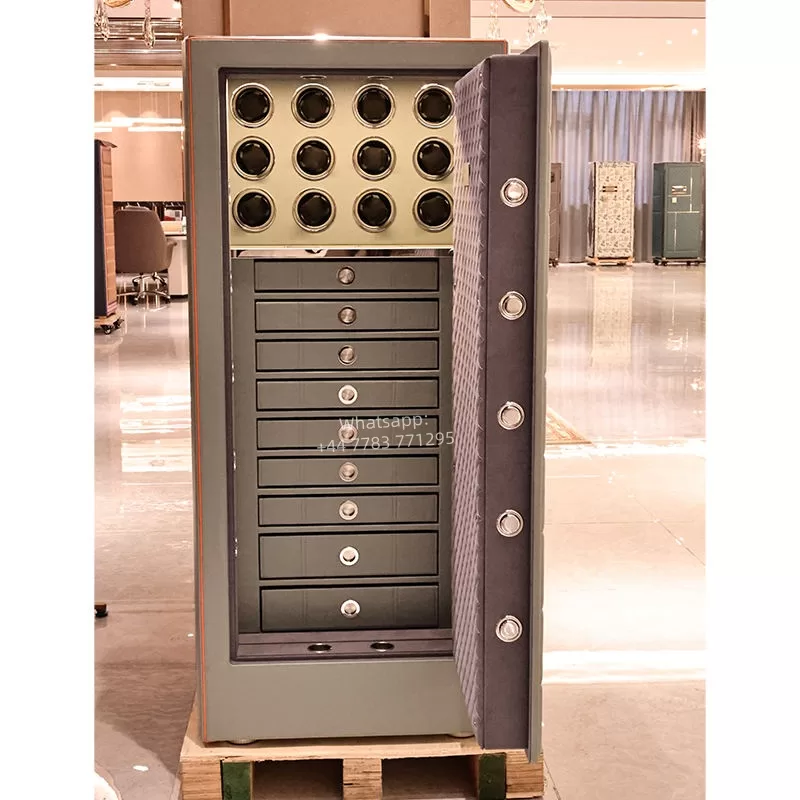 Premium 6,9,12-Slot Automatic Watch Winder Safe Box with Fingerprint, Digital Password ... - SKU LAWW1729 - UGI Packaging