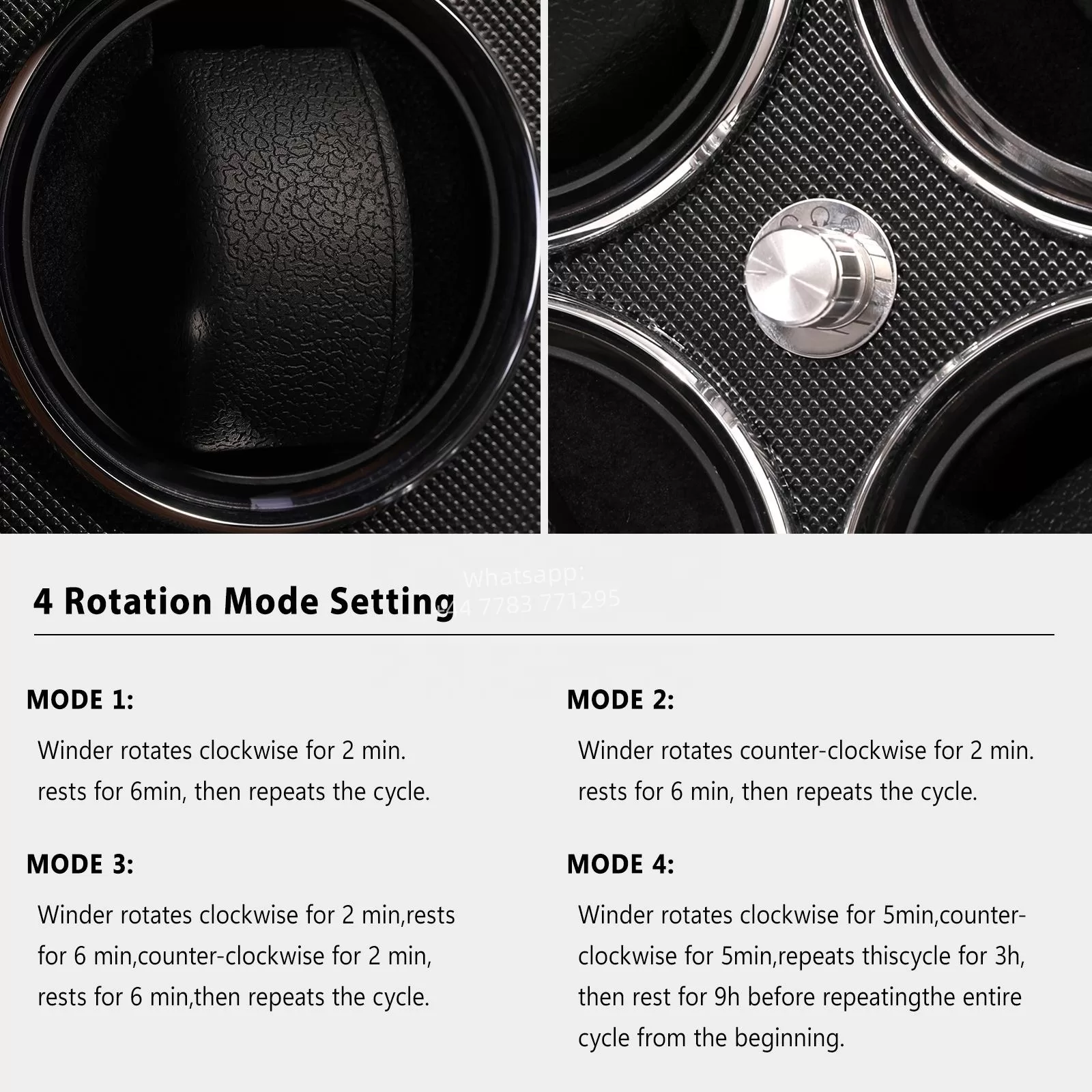 Luxury 1,2,4,6-Slot Wooden Automatic Watch Winder Box with Clear Glass Display, Custom ... - SKU LAWW0855 - UGI Packaging