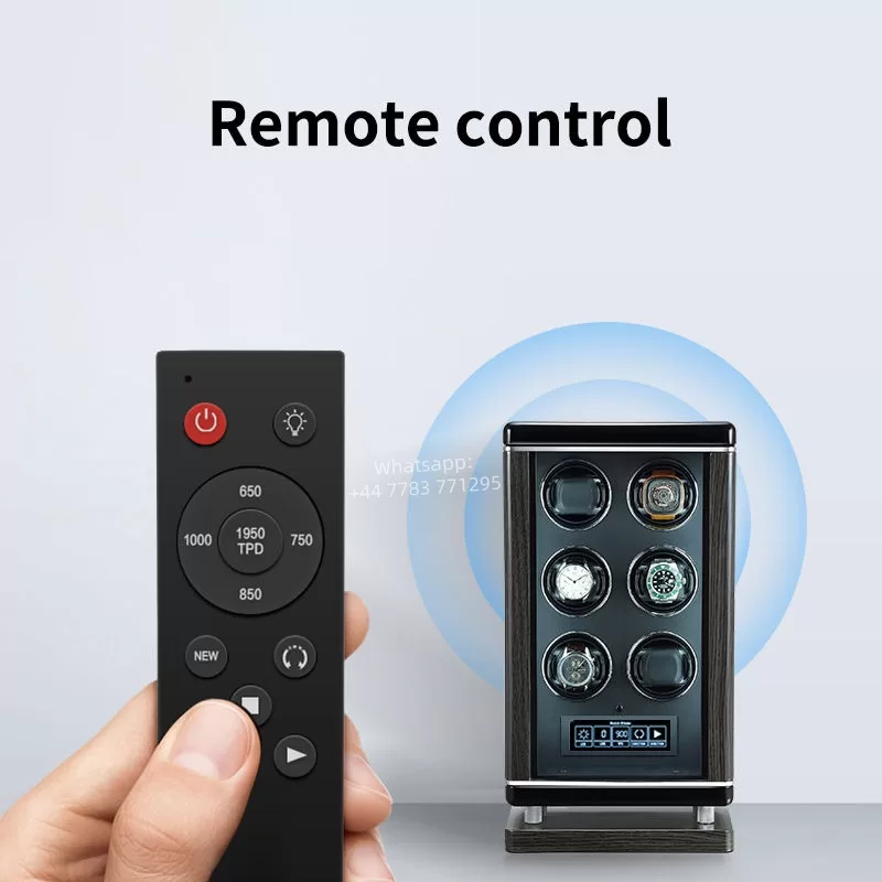 Luxury Wooden Automatic Watch Winder Safe Box with LCD Display, Fingerprint Unlock, 2,3,4,6,8,9,12 Slots for Mechanical Watches, Jewelry and Money Storage, Secure Biometric Shaker with Fireproof Protection - 图片 10