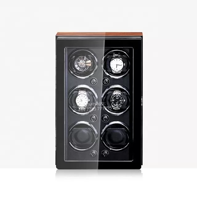 Large Capacity Automatic Watch Winder Cabinet with Piano Lacquer Finish, Rectangular Wooden Multifunction Storage Box for Mechanical Watches, Jewelry & Timepieces, OEM/ODM Customizable, CE Certified - 图片 9