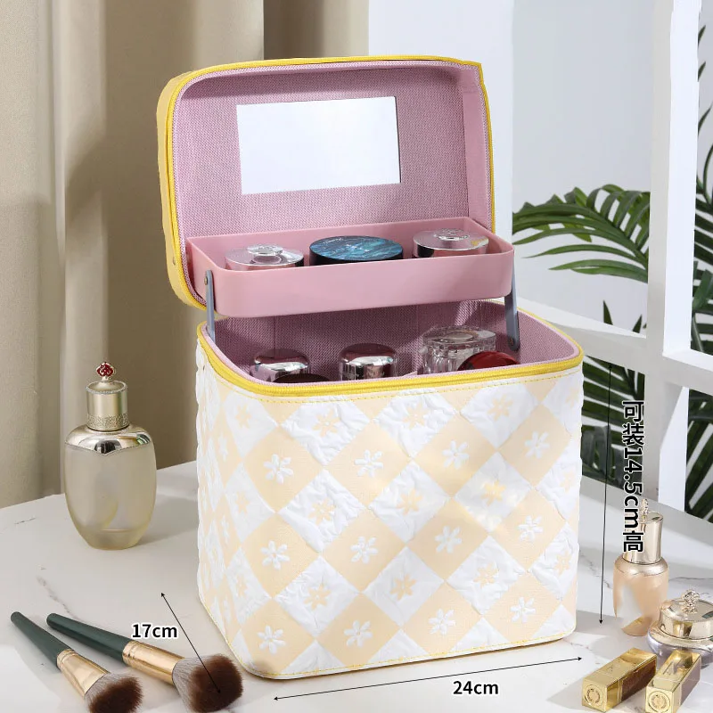 Travel Makeup Organizer 👜 Large Capacity Women’s PU Leather Travel Makeup Bag – Portable Cosmetic Organizer for Cosmetics, Toiletries, Skincare, and Jewelry – Multi-Use Storage Box for Travel, Work, Daily Use, and Gifts - 图片 5