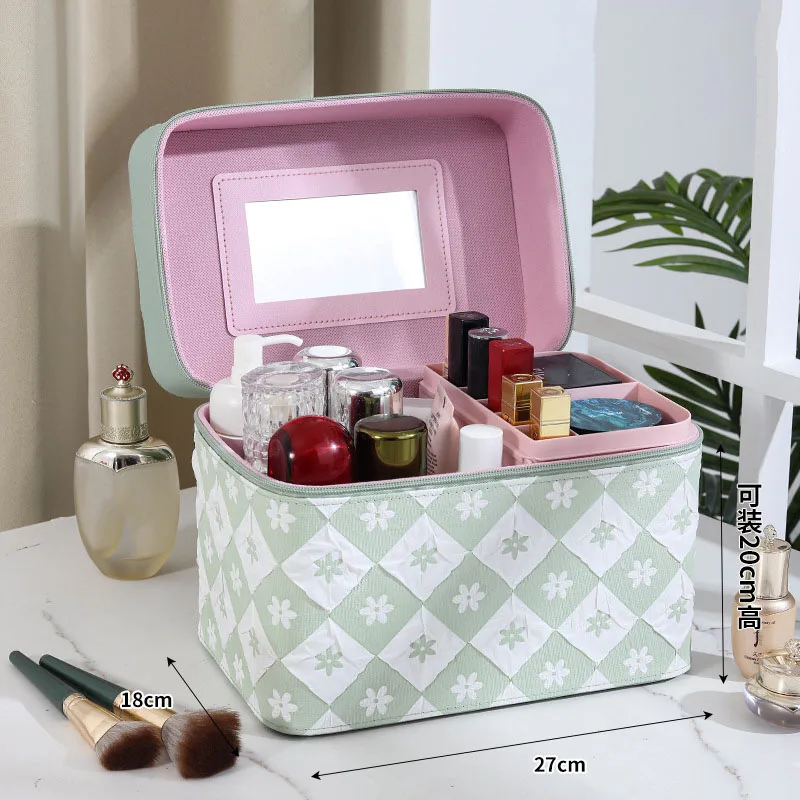 Travel Makeup Organizer 👜 Large Capacity Women’s PU Leather Travel Makeup Bag – Portable Cosmetic Organizer for Cosmetics, Toiletries, Skincare, and Jewelry – Multi-Use Storage Box for Travel, Work, Daily Use, and Gifts - 图片 22
