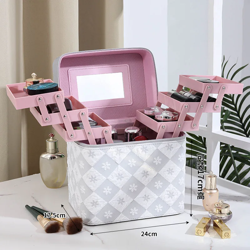 Travel Makeup Organizer 👜 Large Capacity Women’s PU Leather Travel Makeup Bag – Portable Cosmetic Organizer for Cosmetics, Toiletries, Skincare, and Jewelry – Multi-Use Storage Box for Travel, Work, Daily Use, and Gifts - 图片 26