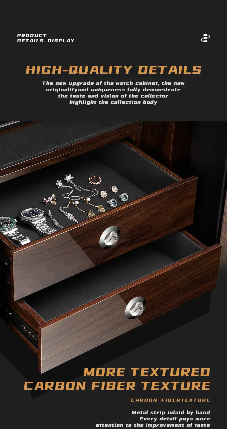 Premium 6,9,12-Slot Automatic Watch Winder Safe Box with Fingerprint, Digital Password & Key Unlock, High-End Steel Strongbox with Leather Suede Interior, Fireproof Jewelry Cabinet for Luxury Watch Storage 6