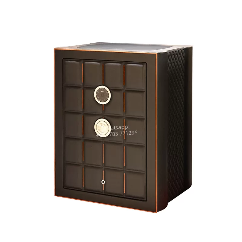 Premium 6,9,12-Slot Automatic Watch Winder Safe Box with Fingerprint, Digital Password & Key Unlock, High-End Steel Strongbox with Leather Suede Interior, Fireproof Jewelry Cabinet for Luxury Watch Storage - 图片 9