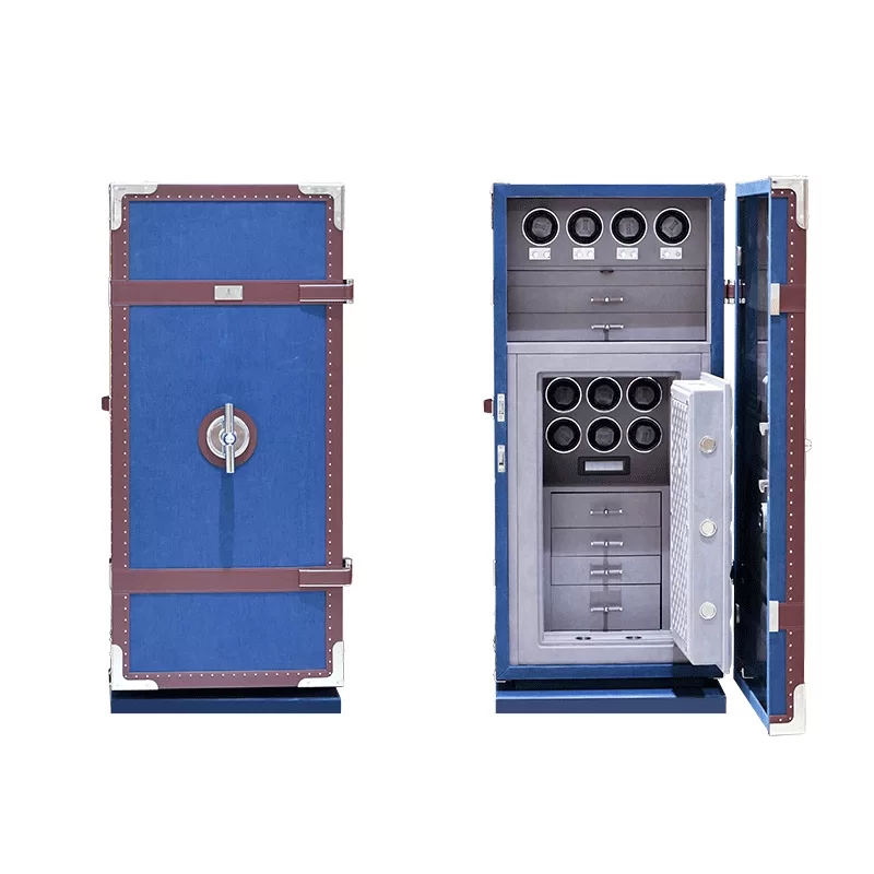 Luxury Fingerprint Safe with Double Watch Winder for 4/6/8/12/24 Timepieces, Fireproof ... - SKU LAWW1642 - UGI Packaging