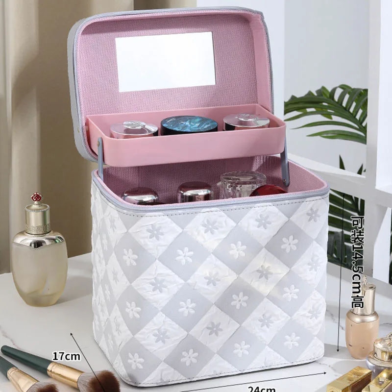 Travel Makeup Organizer 👜 Large Capacity Women’s PU Leather Travel Makeup Bag – Portable Cosmetic Organizer for Cosmetics, Toiletries, Skincare, and Jewelry – Multi-Use Storage Box for Travel, Work, Daily Use, and Gifts - 图片 14