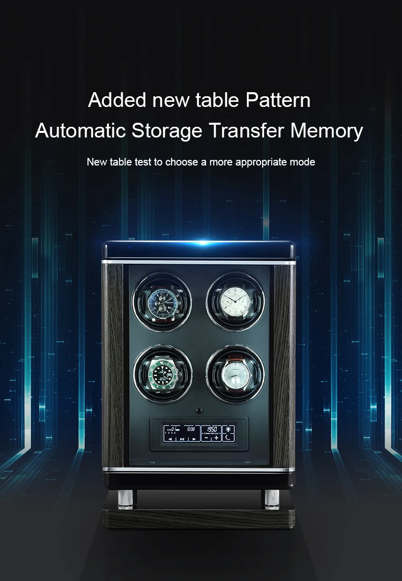 Luxury Wooden Automatic Watch Winder Safe Box with LCD Display, Fingerprint Unlock, 2,3,4,6,8,9,12 Slots for Mechanical Watches, Jewelry and Money Storage, Secure Biometric Shaker with Fireproof Protection 6