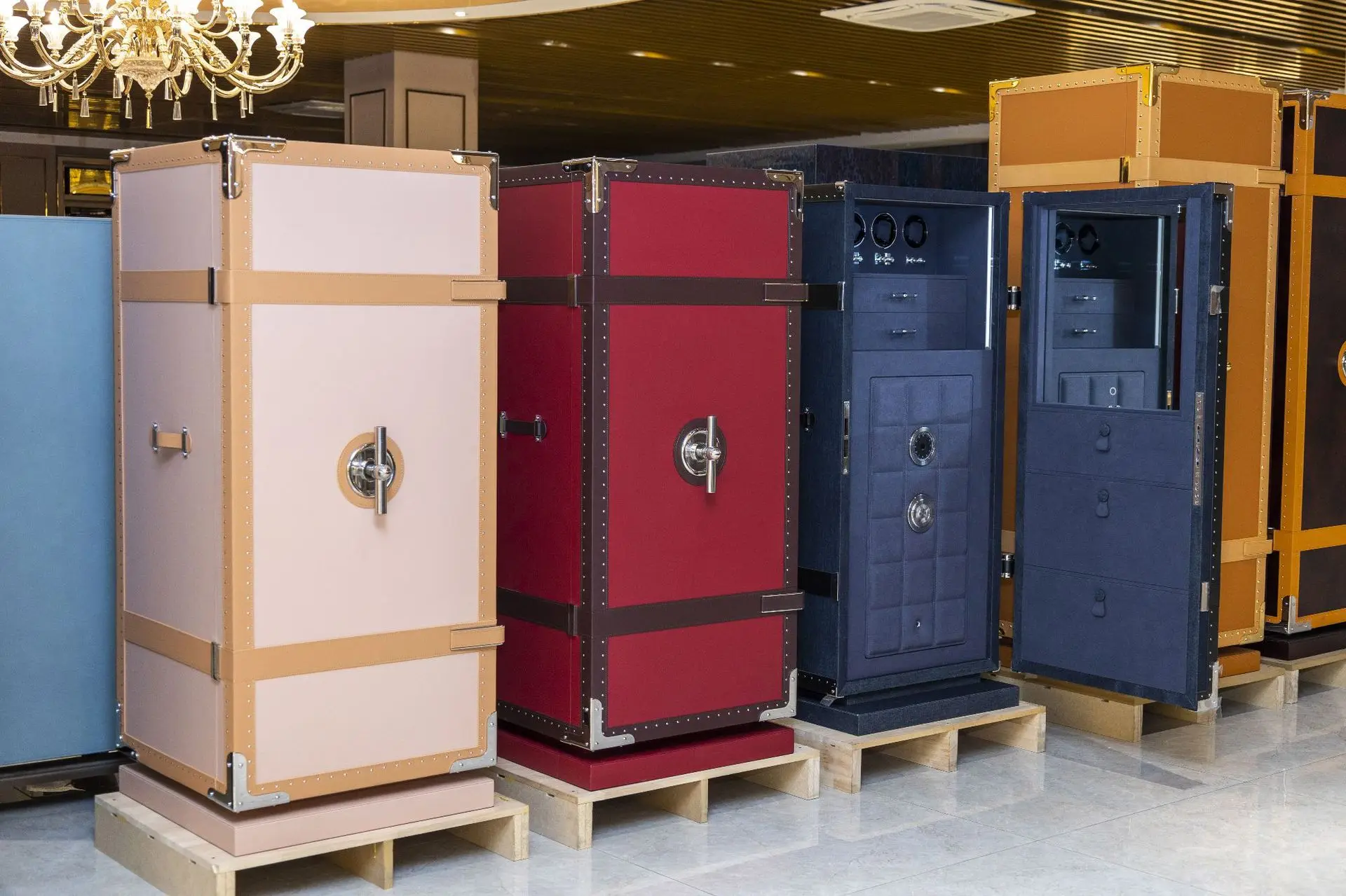 Luxury Fingerprint Safe with Double Watch Winder for 4/6/8/12/24 Timepieces, Fireproof Jewelry and Cash Cabinet, Secure Storage for Gold, Patents and Valuables, OEM & ODM Orders Supported 6